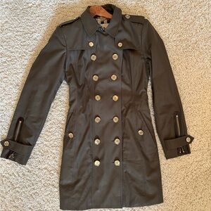 Burberry Double-Breasted Trench Coat in Olive